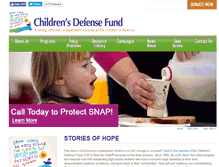 Tablet Screenshot of childrensdefense.org